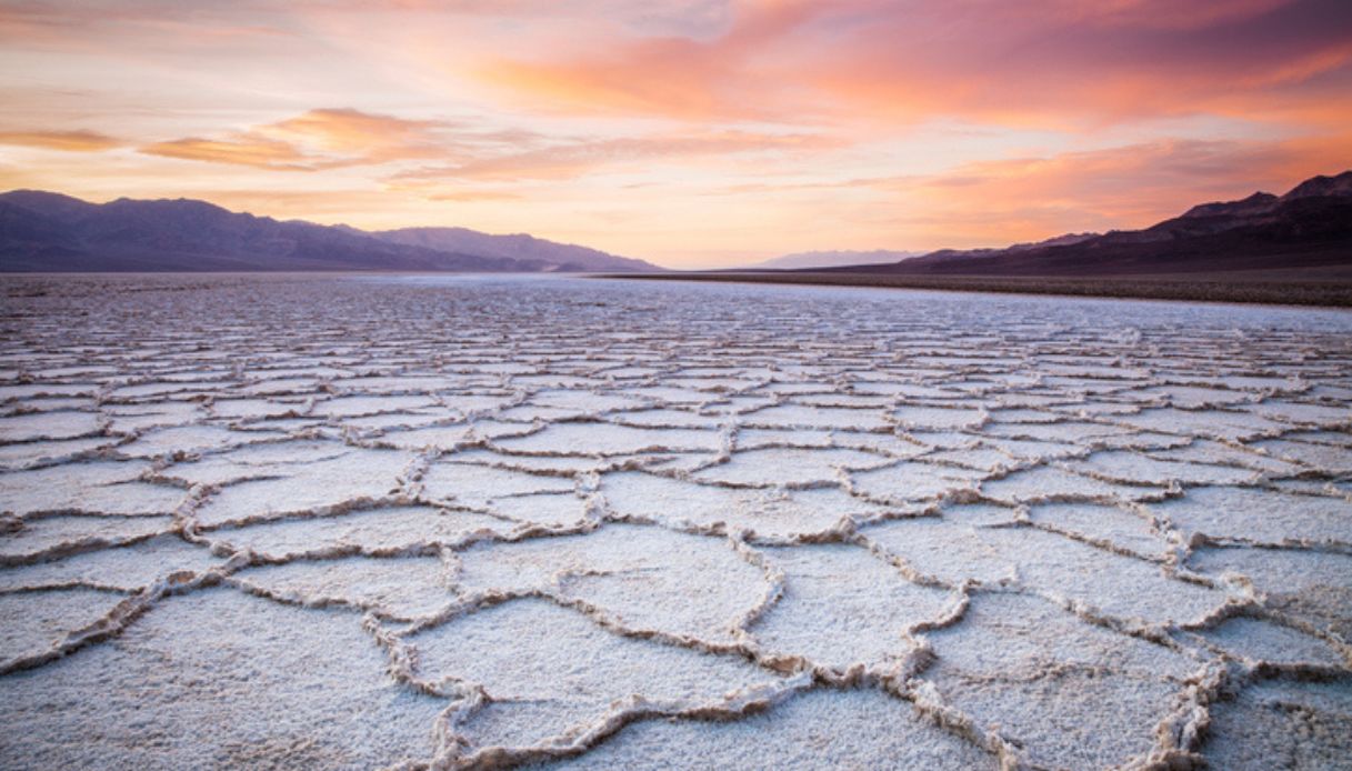 Vista del Bradwater Basin al tramonto