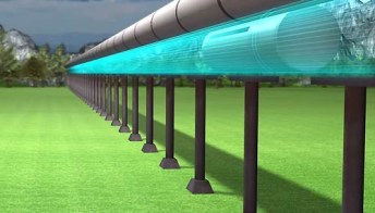 Hyperloop il treno ad alta velocità a energia solare. Foto