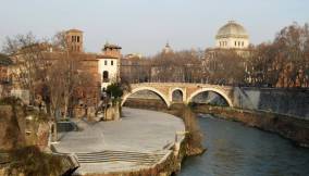 L'isola Tiberina a Roma