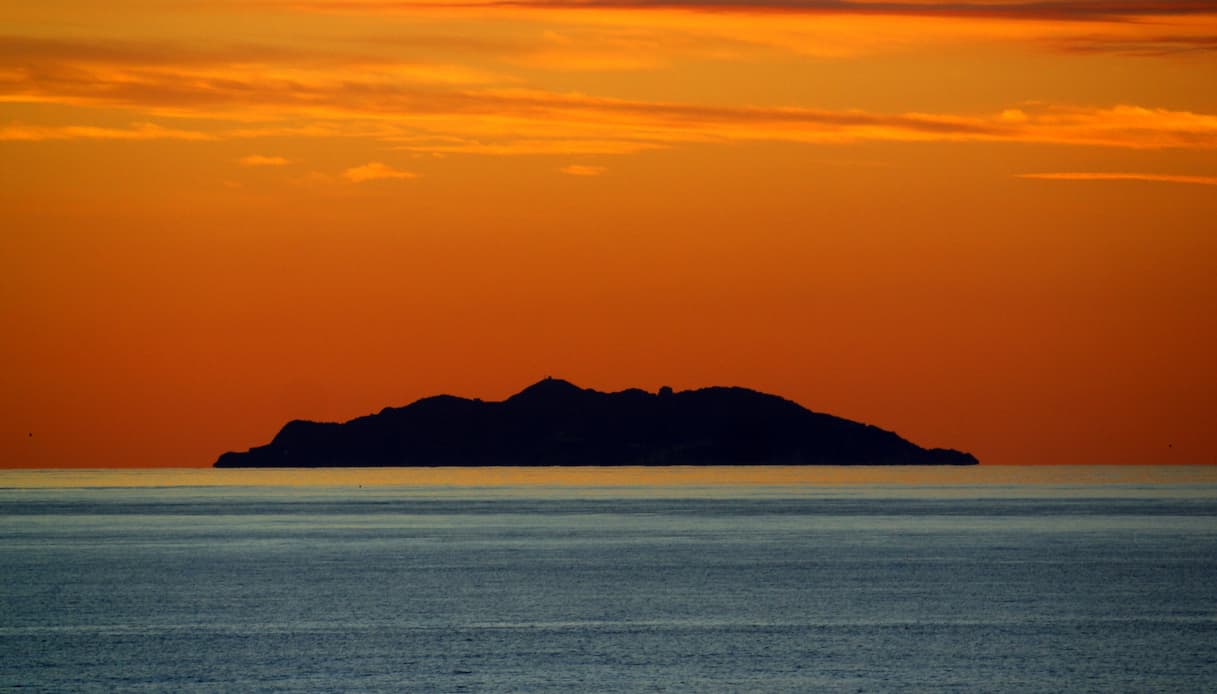 Isola di Gorgona, tramonto