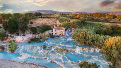 Cascate del Mulino di Saturnia, terme gratis con vista mozzafiato