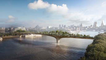 Londra, il ponte-giardino pedonale sospeso sul Tamigi
