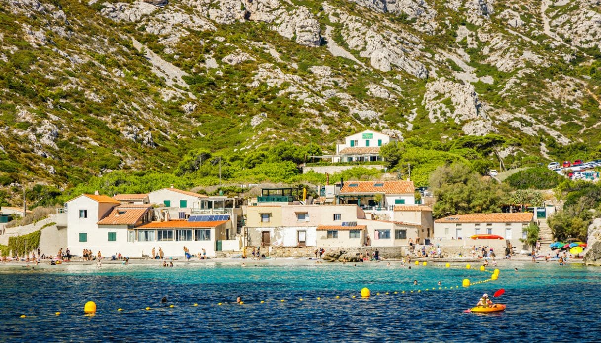 Vista del Calanco di Sormiou, nei pressi di Marsiglia, Francia