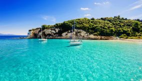 Baia di Paxos Grecia