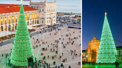 Lisbona: luci, mercatini e l’albero di Natale più alto d’Europa
