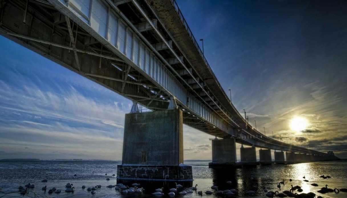 Storstrøm Bridge in Danimarca, collegherà le isole di Selandia e Falster