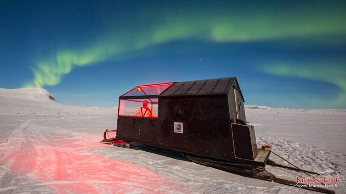 La slitta-hotel per ammirare l’aurora boreale