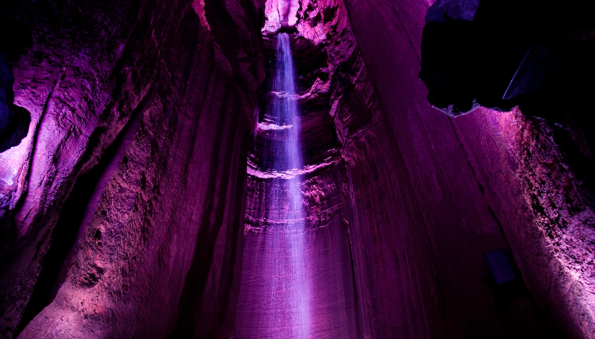 Le spettacolari Ruby Falls di Chattanooga, in Tennessee