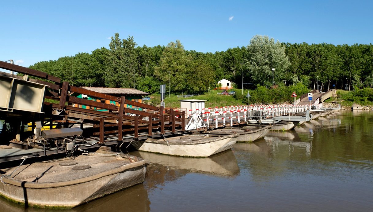 Il celebre Ponte di Barche a Torre d'Oglio