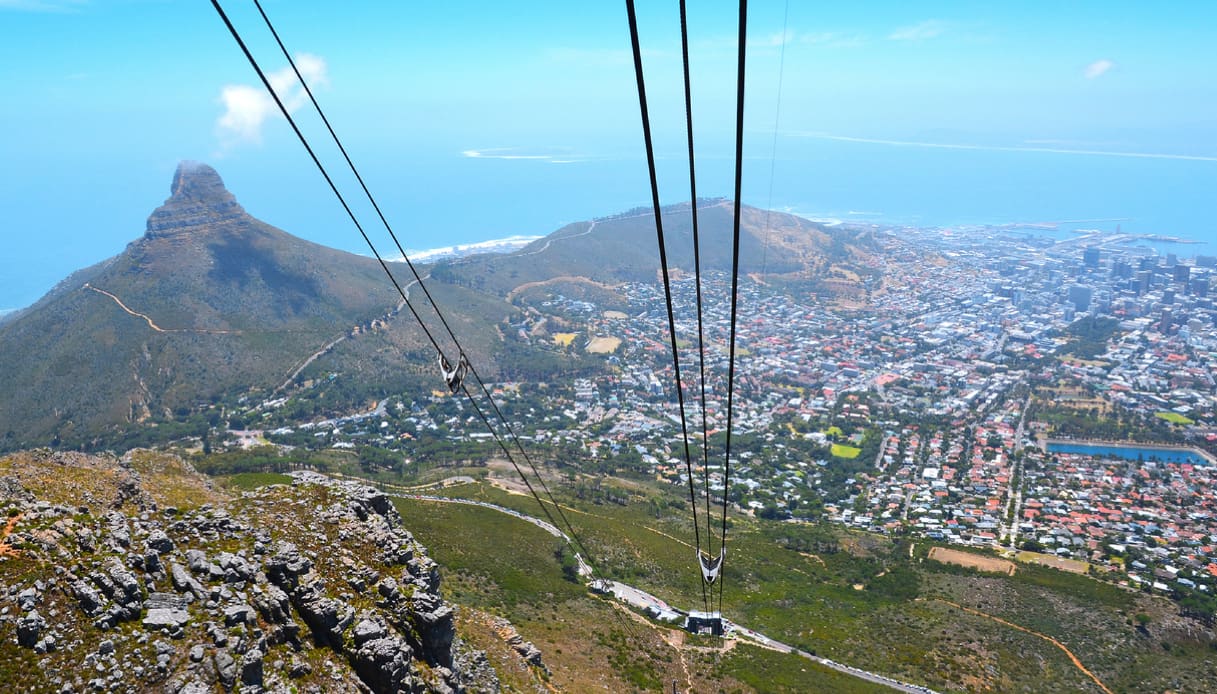La vista dalla Table Mountain in Sudafrica