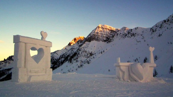 La pista da sci più romantica è sulle Dolomiti