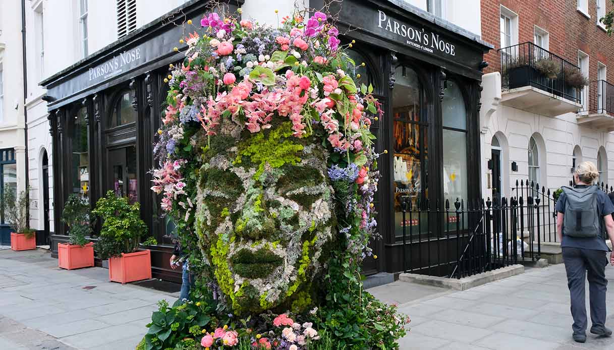 chelsea flower show installazione-floreale-londra