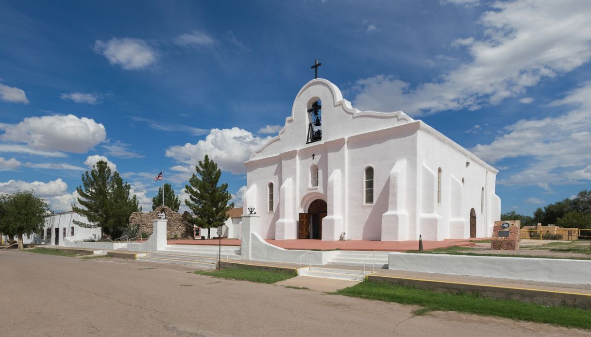 Chiesa di Sant'Elizario, lungo il Camino Real Tierra Adentro, in Texas