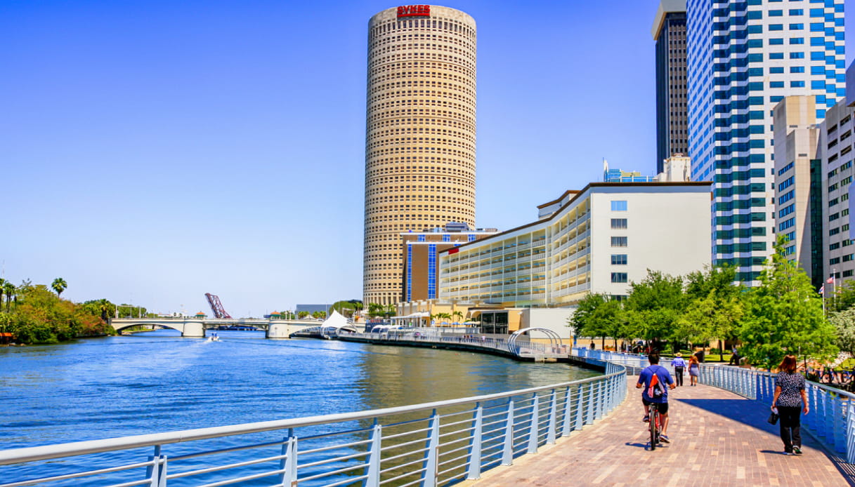 Tampa Florida, lungo il Riverwalk