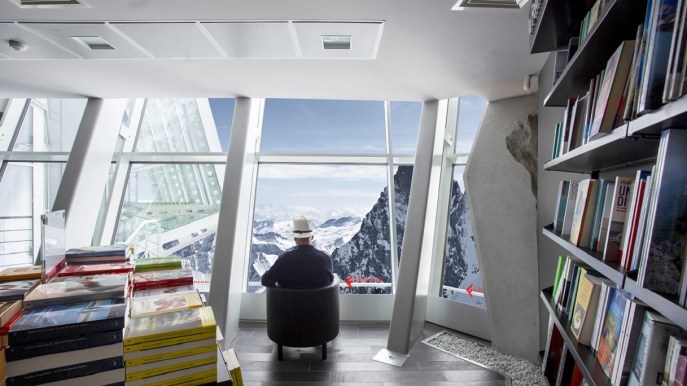 La libreria più alta d’Europa è qui, tra i ghiacciai del Monte Bianco