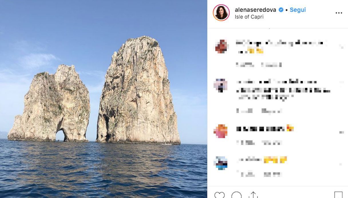 Capri, le vacanze di Alena Seredova