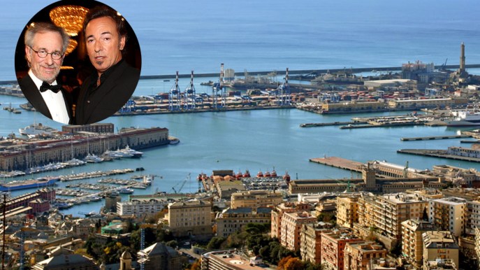 Steven Spielberg e Bruce Springsteen in vacanza a Genova