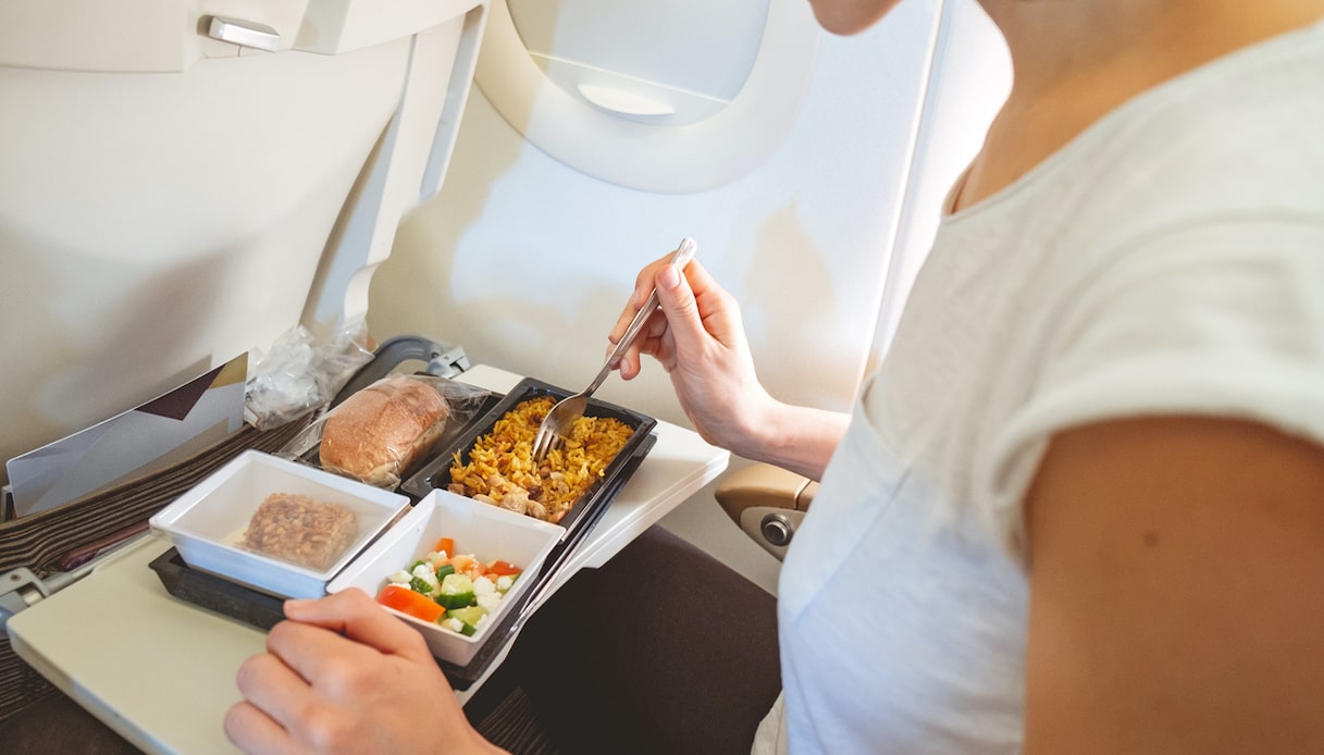 mangiare in aereo