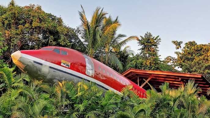 Avvistato un vecchio Boeing 727 nella giungla: è un hotel nel Costa Rica