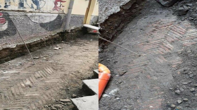 Napoli, in centro storico spunta un pavimento di 2000 anni fa