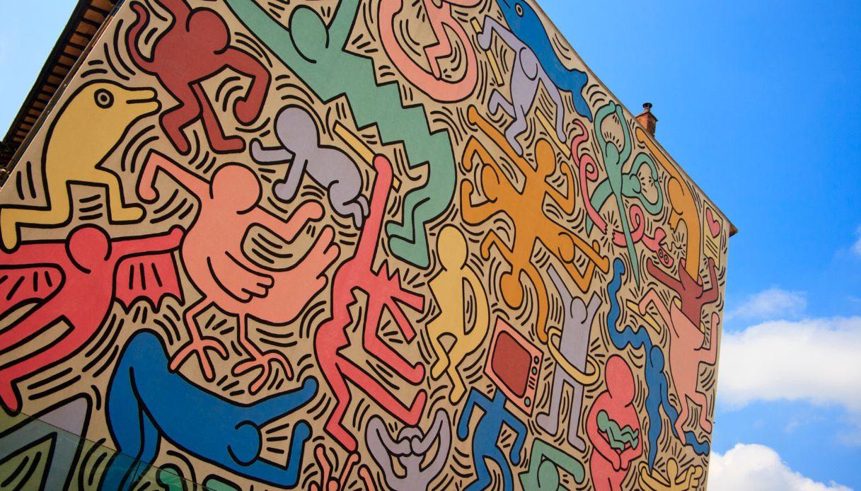 Murale Tuttomondo di Keith Haring, pisa