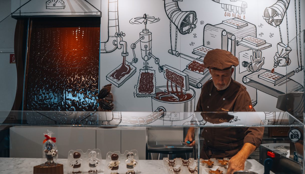 Fabbrica di cioccolato a Gruyères