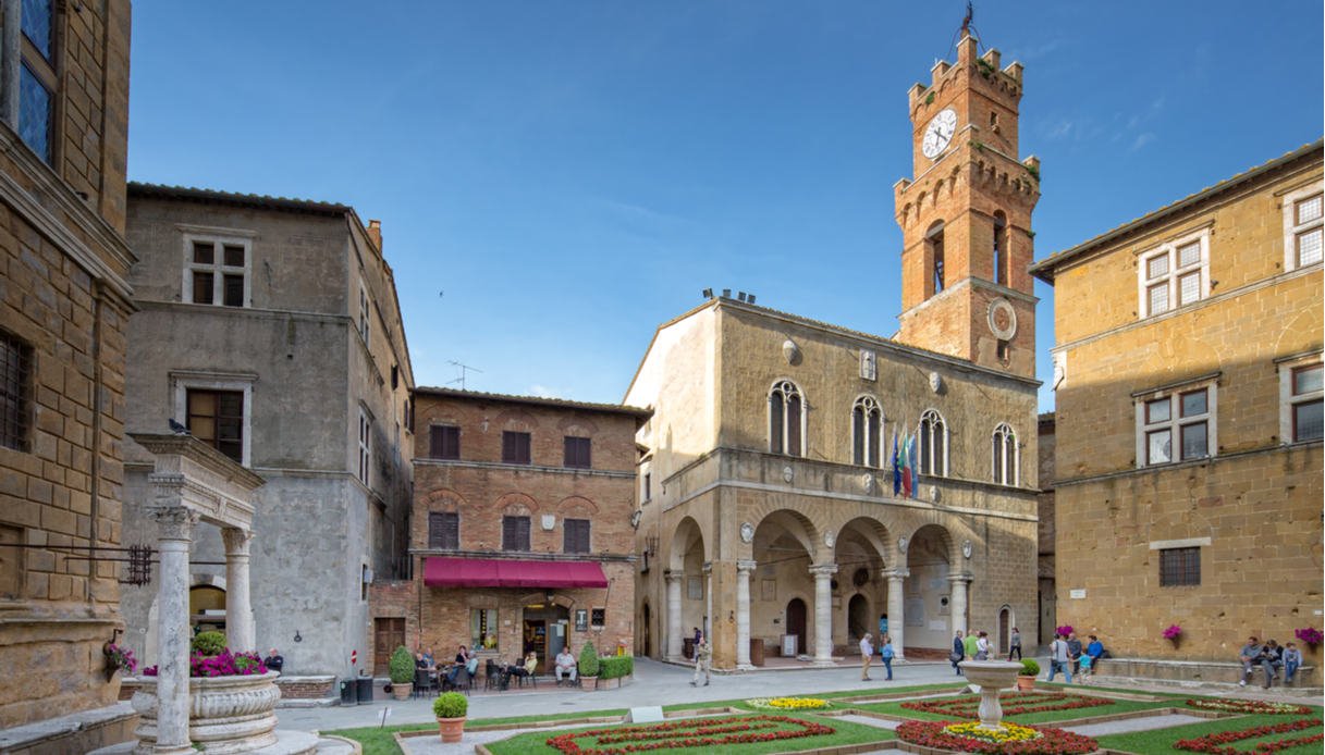 Piazza Pio II a Pienza