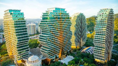 Questo edificio, a forma di albero, sembra uscito da Minecraft. Si trova in Cina ed è un hotel
