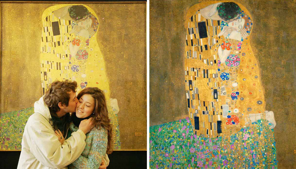 Il Bacio di Klimt nel Castello Belvedere di Vienna