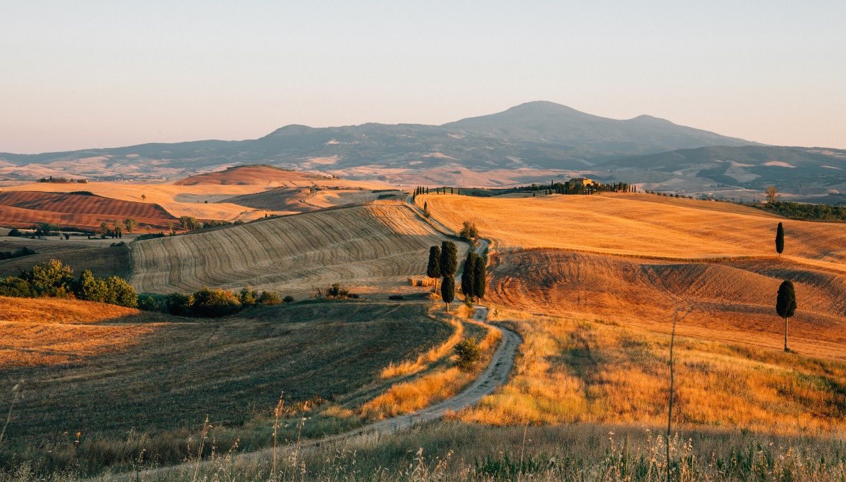 val d'orcia tramonto