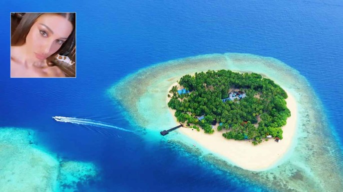 Belén Rodríguez, vacanza romantica alle Maldive