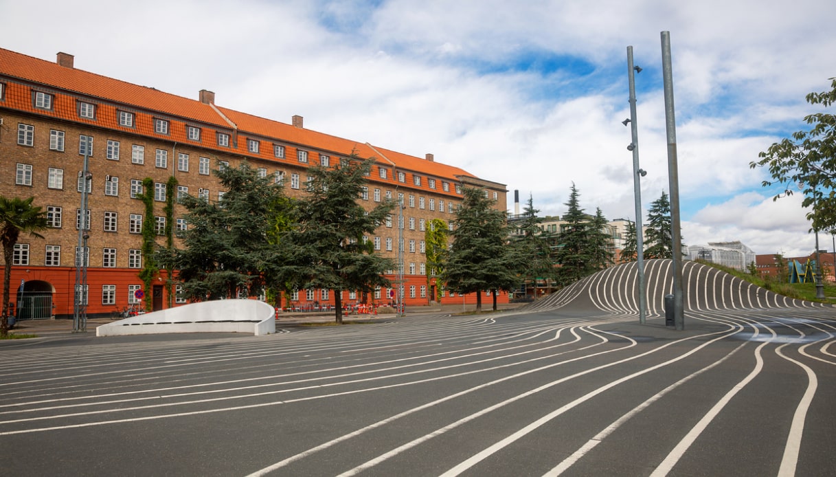 Superkilen Park nel quartiere Nørrebro