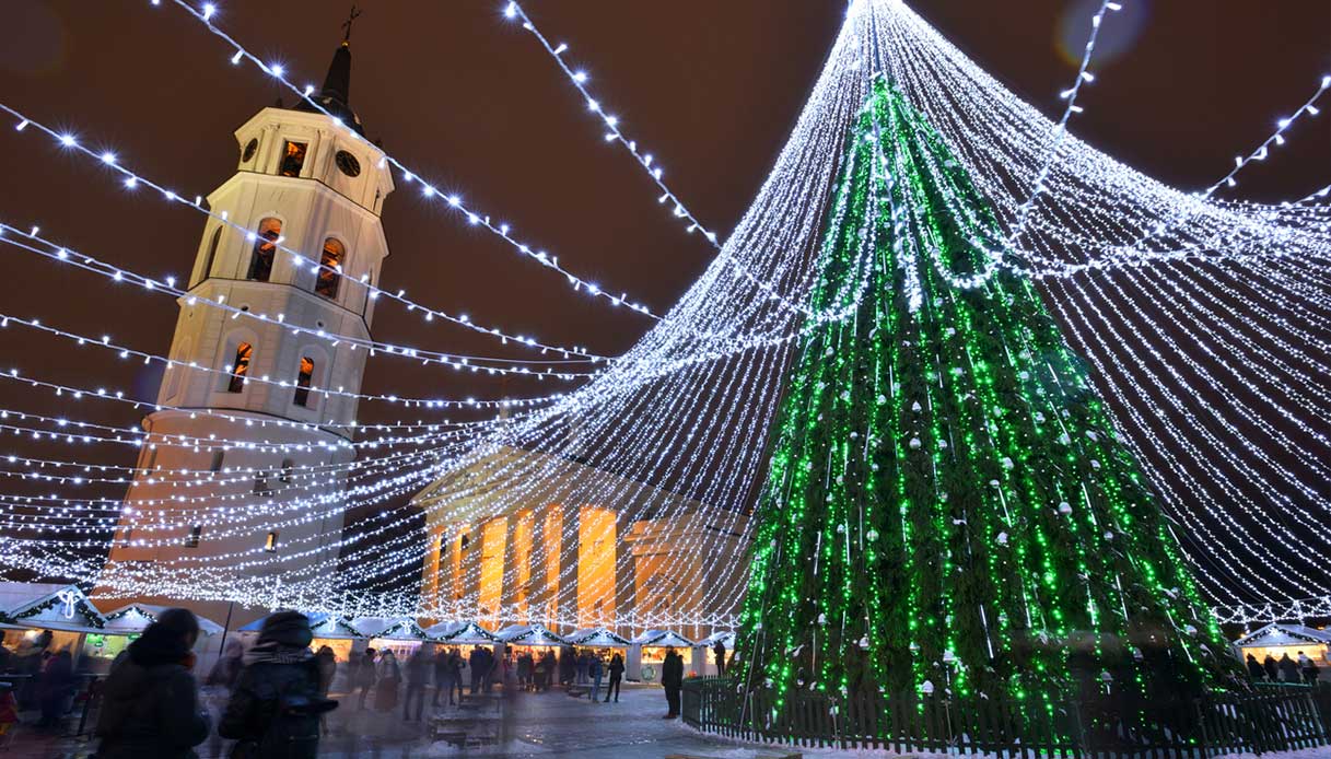 L'albero di Natale della piazza di Vilnius
