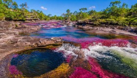 Il fiume più bello del mondo è un arcobaleno liquido di colori