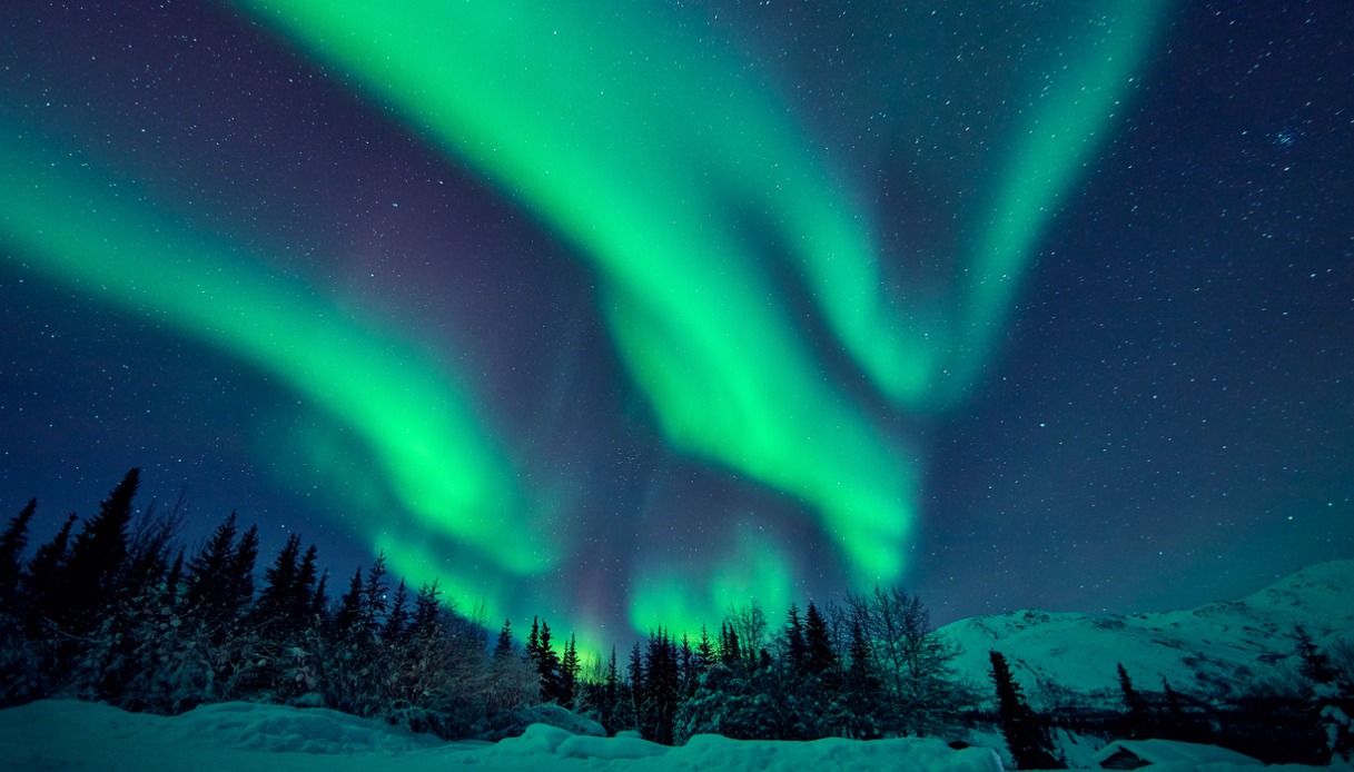 aurora boreale in alaska