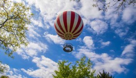 Mongolfiera trasformata in una torre di osservazione: succede a Budapest
