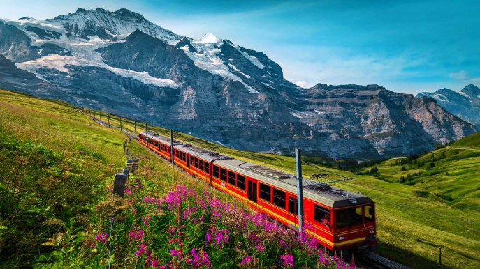 Ora puoi viaggiare gratis in treno tra le Alpi