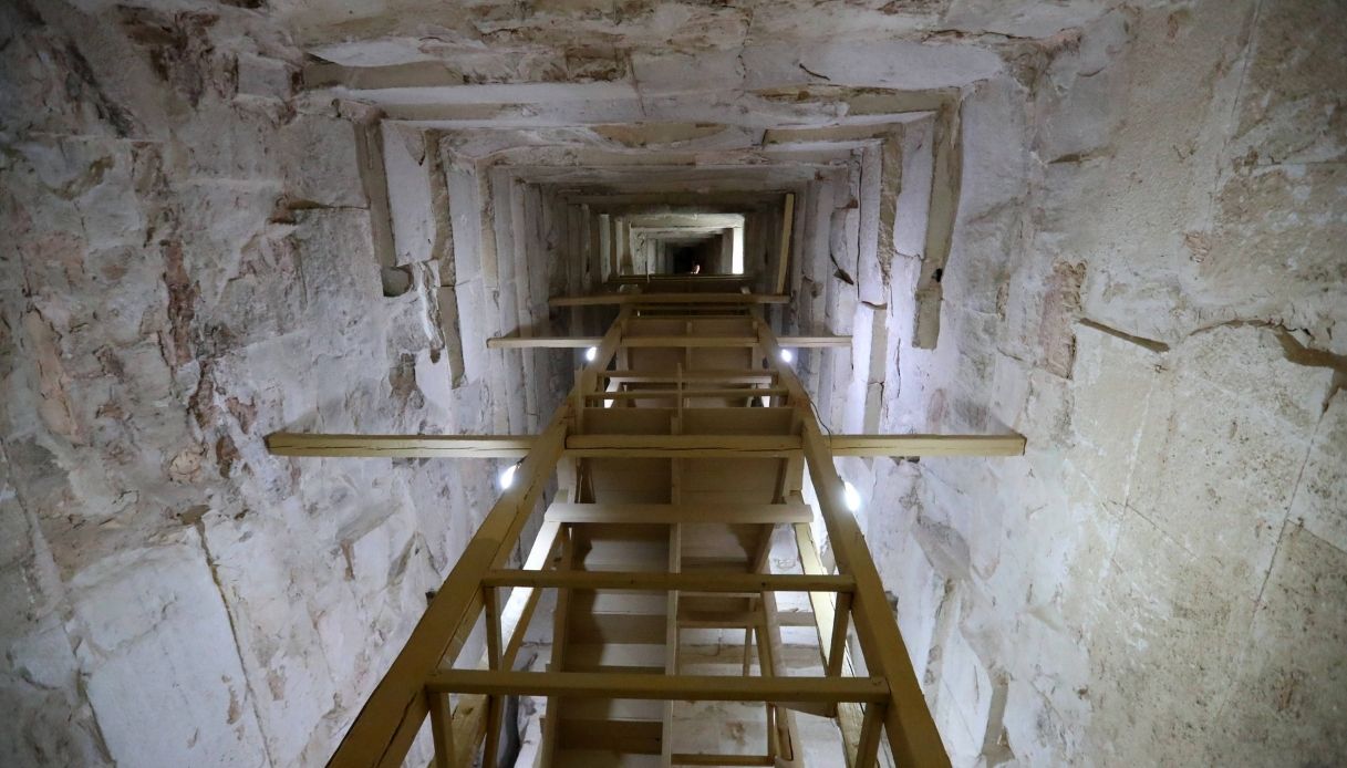 La struttura interna della Piramide Piegata