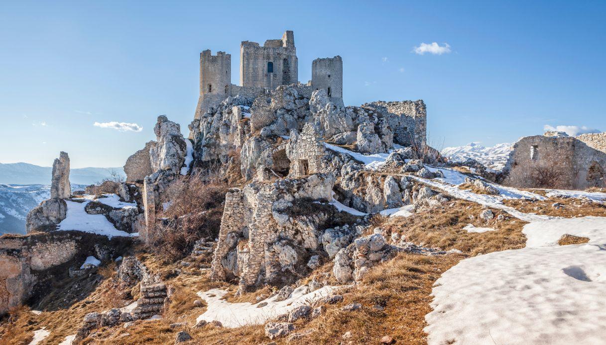 La neve di Rocca Calascio