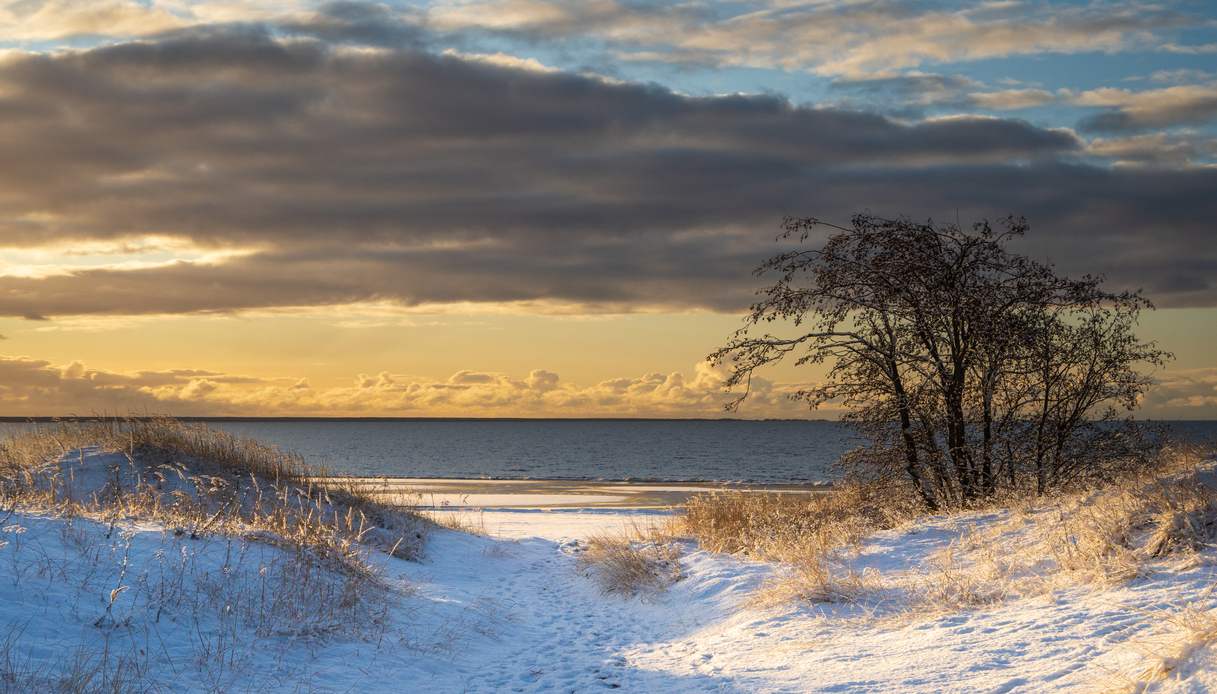 Pärnu Beach inverno