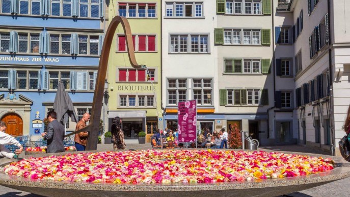 Fioriscono le fontane della città: Zurigo diventa il regno della primavera