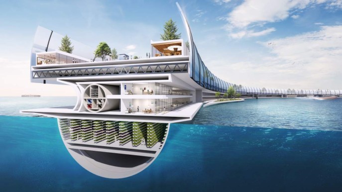 Presentata la città futuristica e galleggiante che combatte il cambiamento climatico