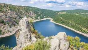 Il meraviglioso panorama del lago Blanc