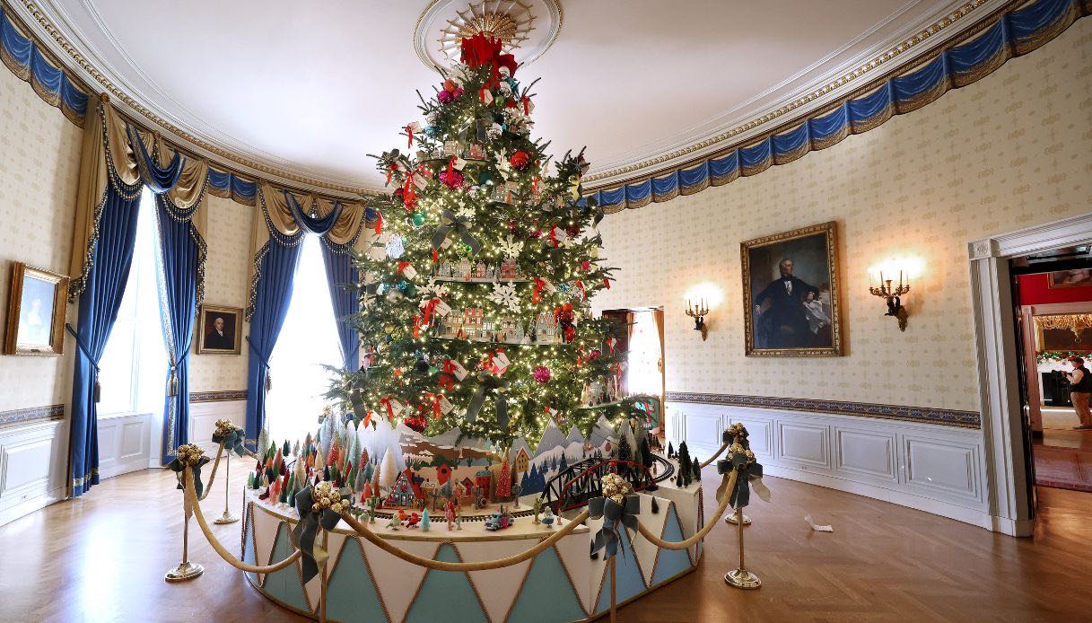L'albero di Natale nella Sala Blu, Casa Bianca
