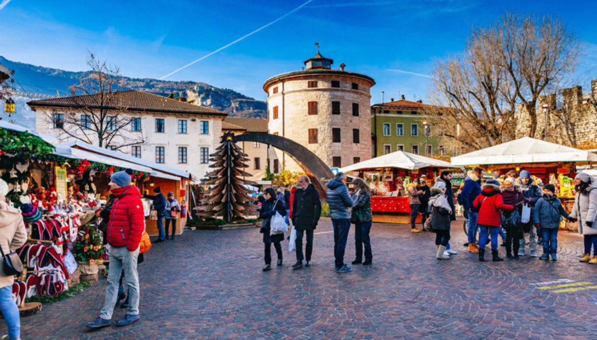 Piazza della Fiera a Trento, dove si svolge il Mercato di Natale 