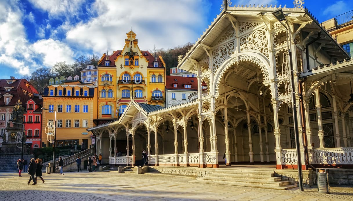 Karlovy Vary in Repubblica Ceca città termale