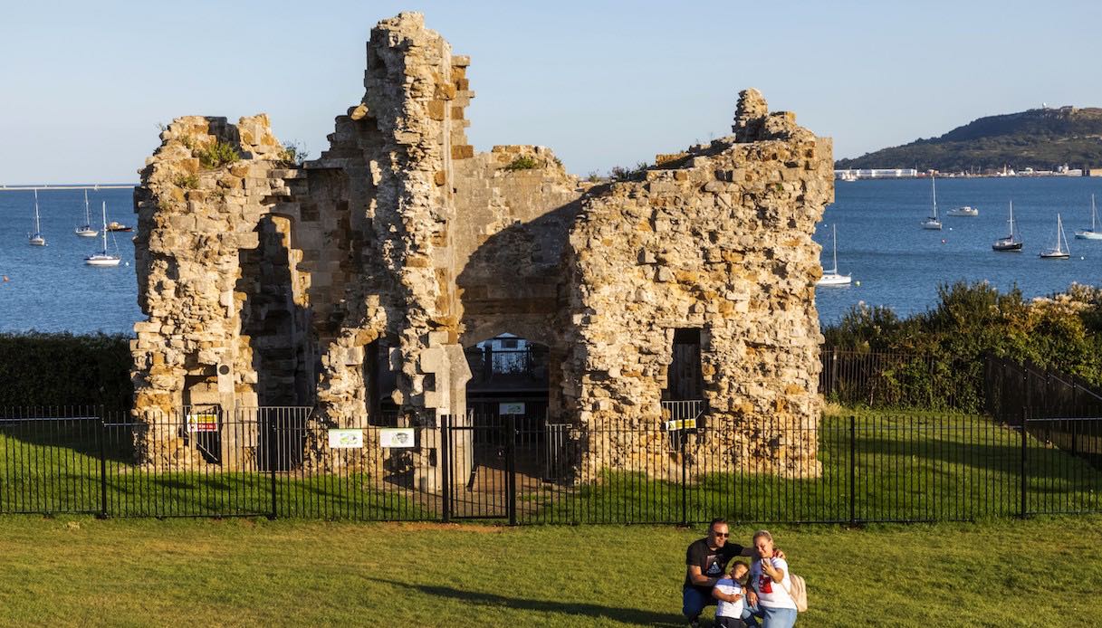 Le rovine del Castello di Sandsfoot, a Weymouth, in Inghilterra