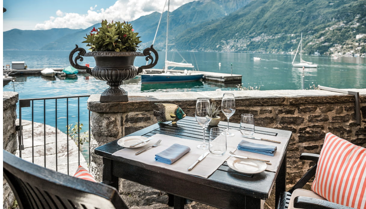 La vista impareggiabile dall'Hotel Eden Roc ad Ascona