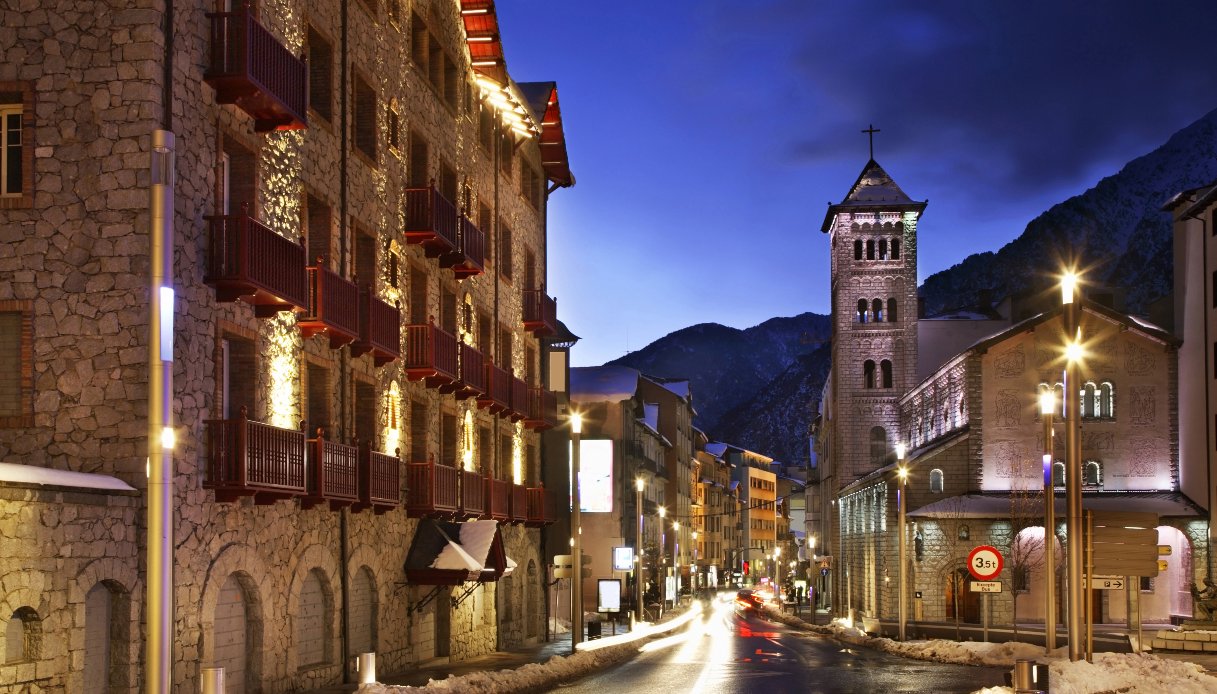 Strada Andorra la Vella inverno