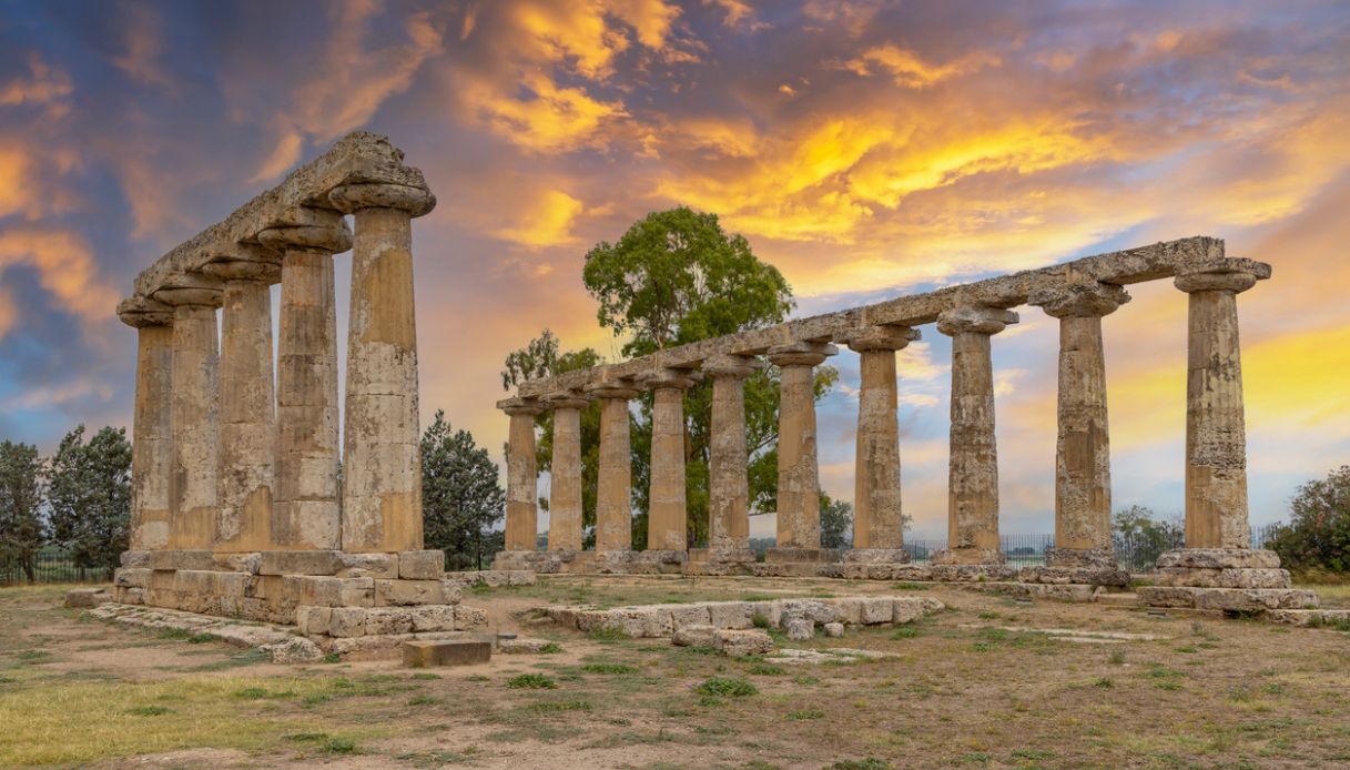 Vista del tempio di Hera a Metaponto